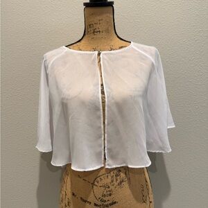 Elegant White Sheer Women's Top